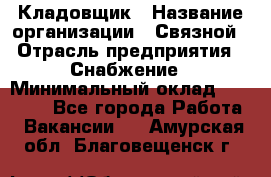 Кладовщик › Название организации ­ Связной › Отрасль предприятия ­ Снабжение › Минимальный оклад ­ 39 000 - Все города Работа » Вакансии   . Амурская обл.,Благовещенск г.